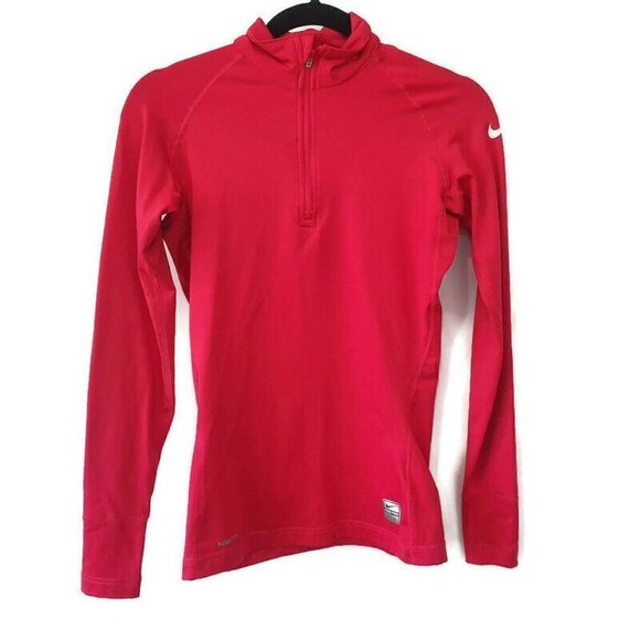 NIke Pro Half ZIp Top 1/4 Zip Long Sleeve Pink Sm - Picture 1 of 9